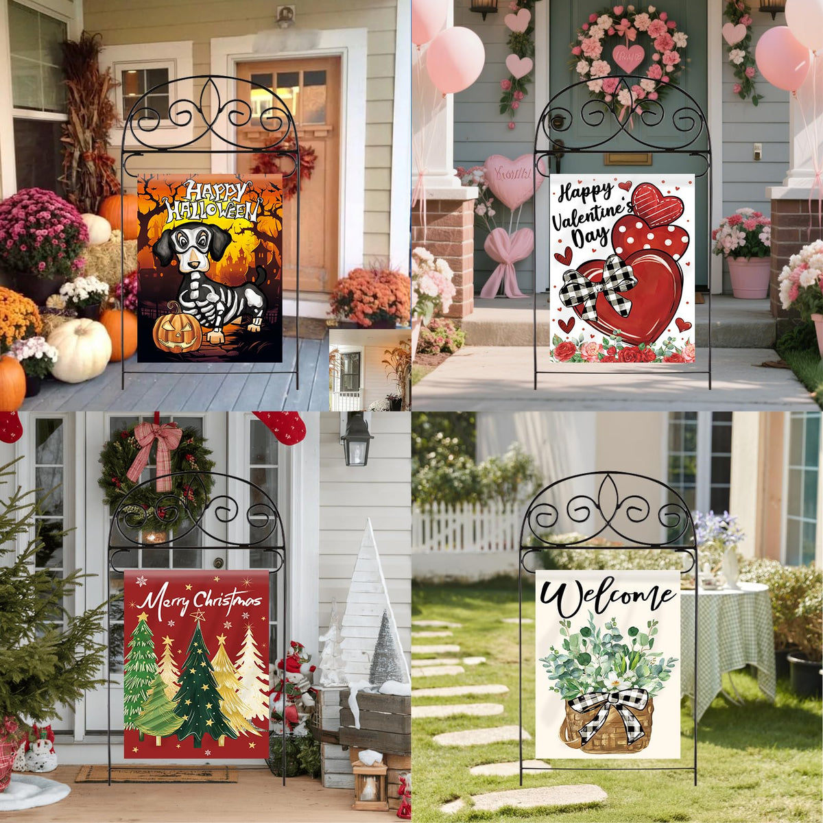 Voajocc Easter garden flag 12x18 for cheerful spring curb appeal.
