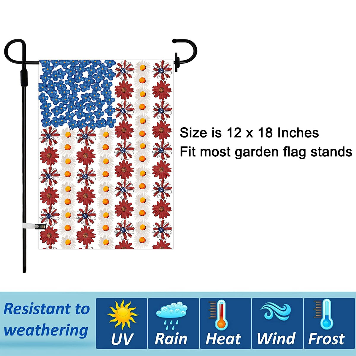 Voajocc summer garden flag 12x18 adds bright seasonal charm outdoors.
