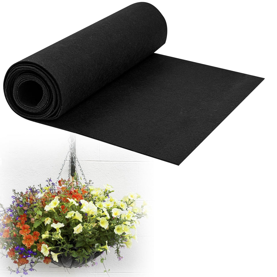 Voccos 12x40 inch black felt planter liner roll for versatile planting setups