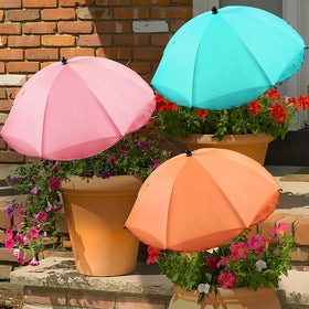 Voccos 3Pcs upgraded plant umbrellas at 50 inches height shade young plants in sun.