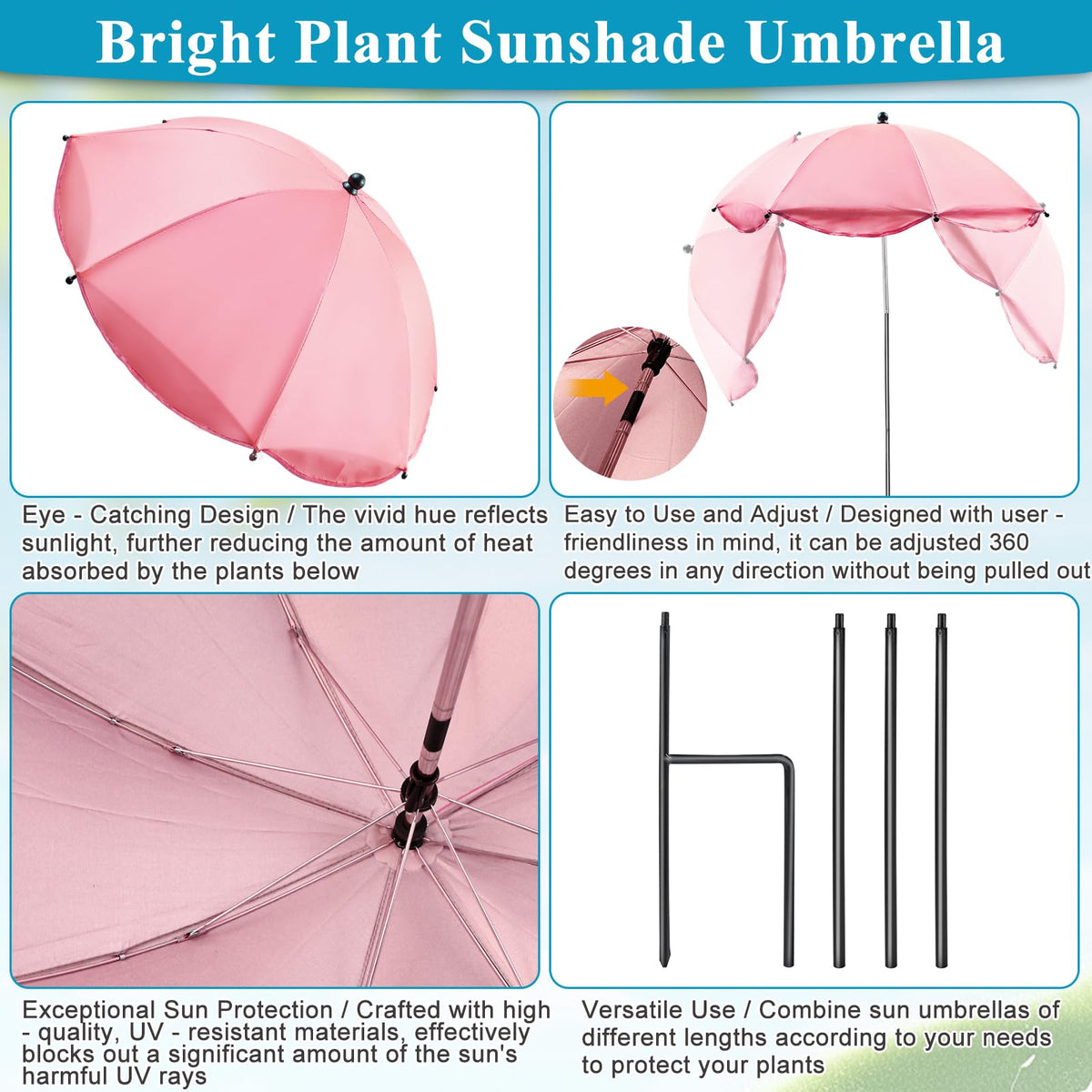 Voccos 26-inch canopy provides ample shade while keeping air around plants circulating.