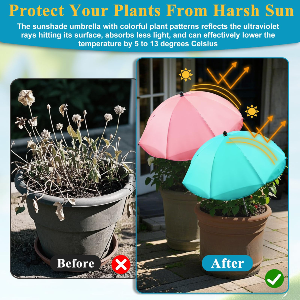 Voccos reflective silver UV coating reduces heat for delicate seedlings.