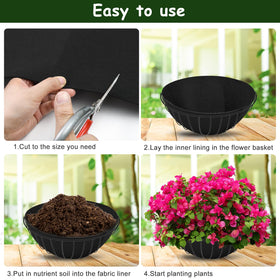 Voccos reusable felt liner as a coco fiber alternative with moisture retention