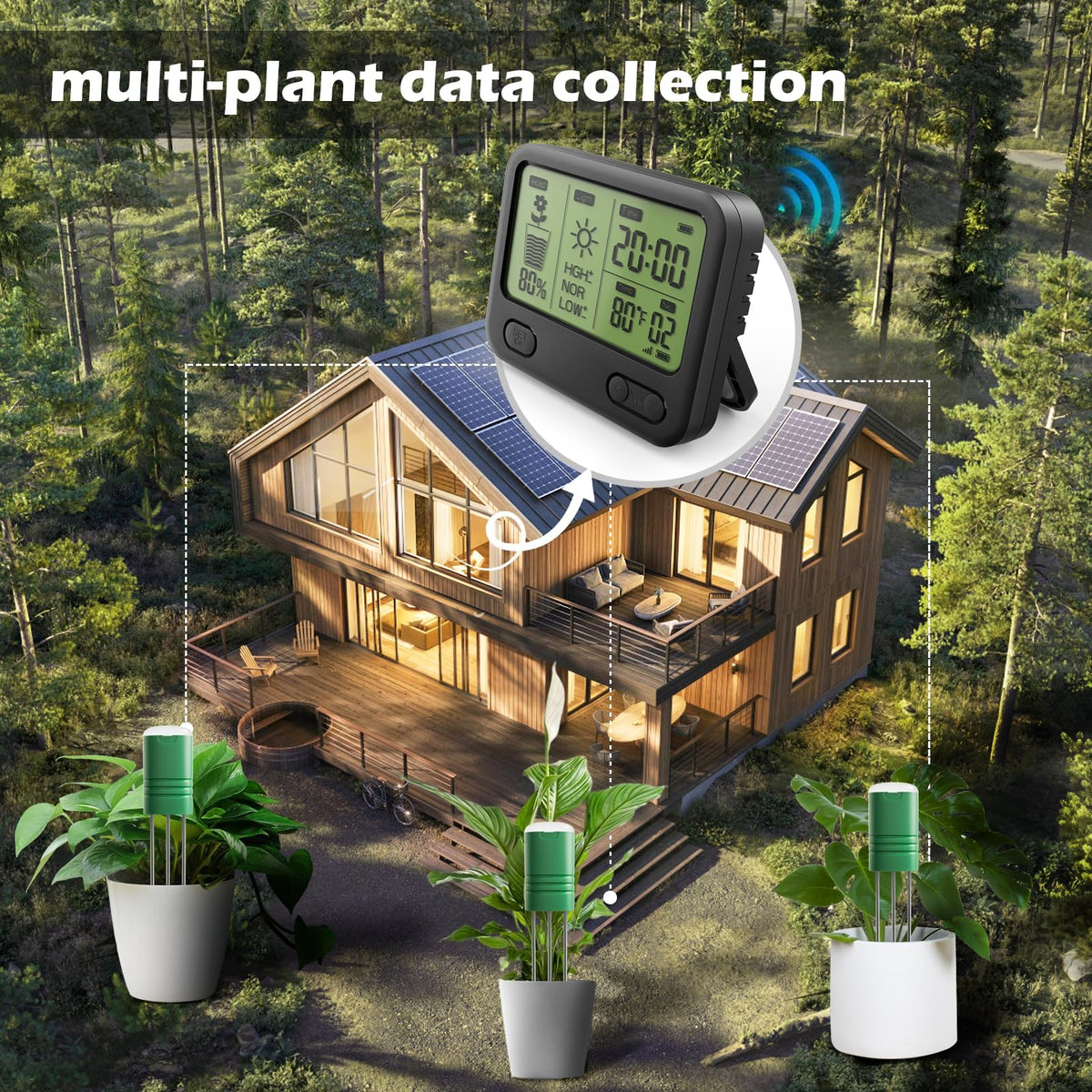 VODESON TDR sensor delivers precise soil moisture data across beds.