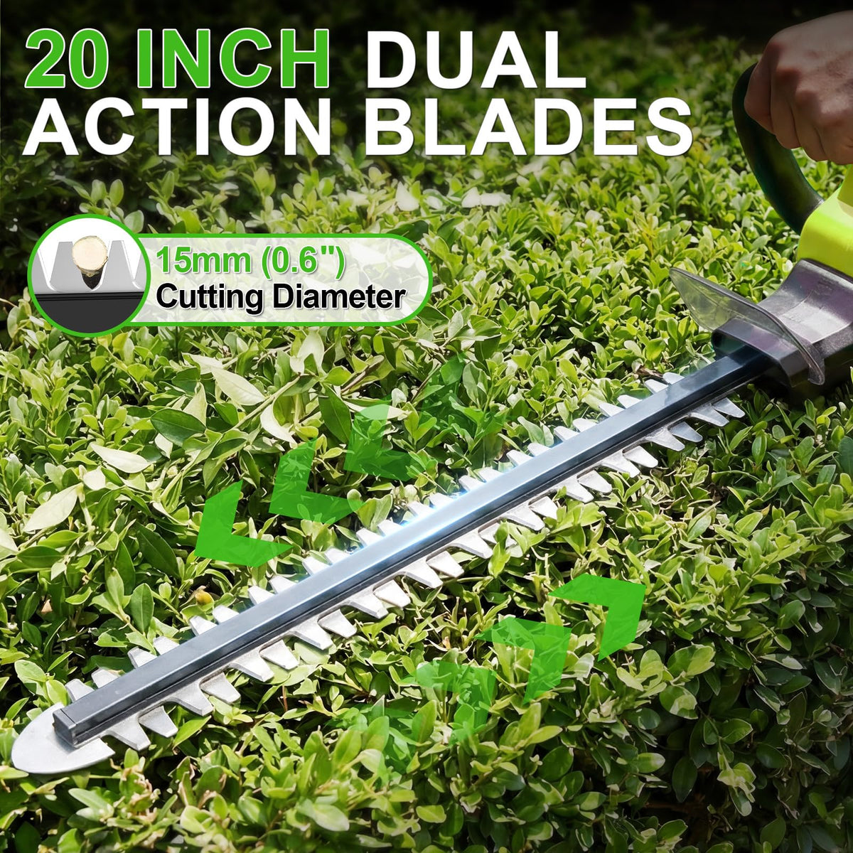 VOERJIA lightweight hedge trimmer enhances control during extended pruning sessions