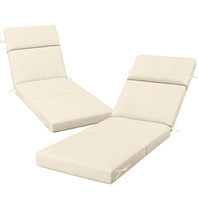 VOGVOG outdoor chaise cushion with folding design fits multiple lounge chairs