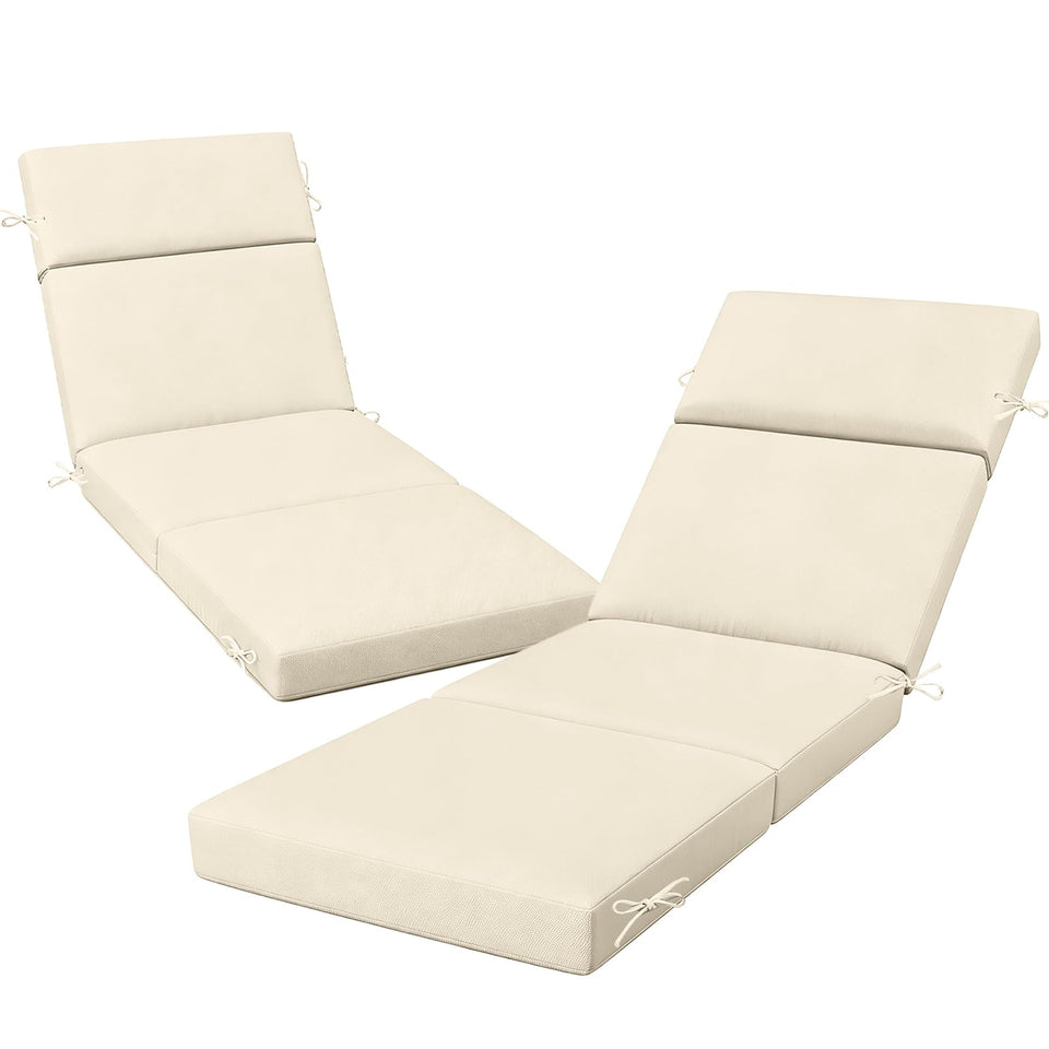 VOGVOG outdoor chaise cushion with folding design fits multiple lounge chairs