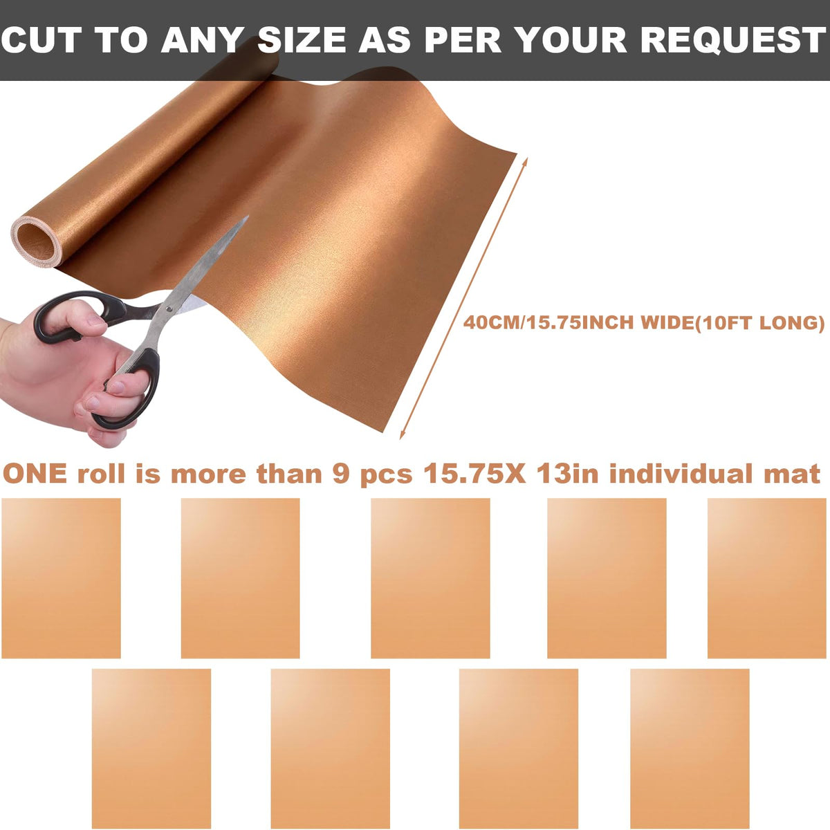 VOIRBLEU BBQ Mat Roll non-stick surface prevents sticking and flare-ups