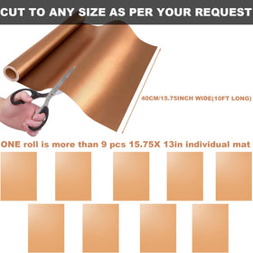 VOIRBLEU BBQ Mat Roll non-stick surface prevents sticking and flare-ups