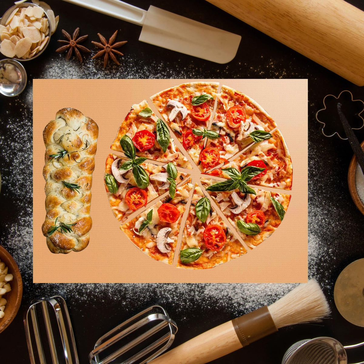 VOIRBLEU Mat doubles as oven liner and baking mat for versatility