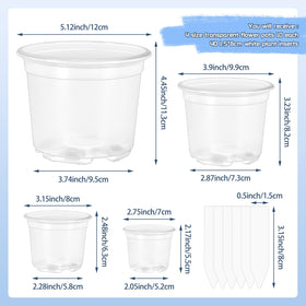 VOKOY 4-inch clear nursery pot ideal for compact seedlings.