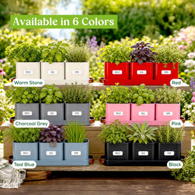 Volila steel indoor herb planter combines durability with sleek modern style.