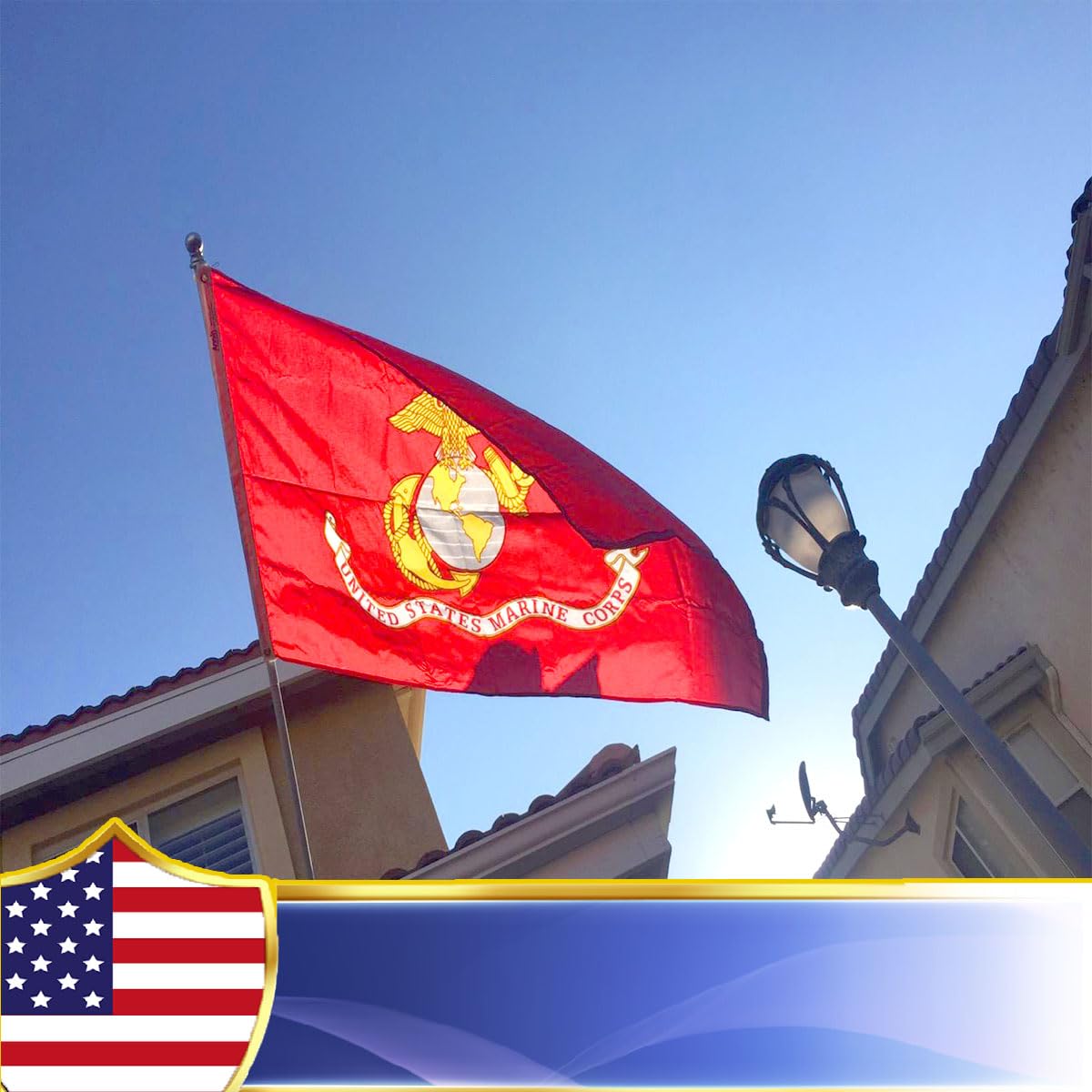 Volta flag showing canvas header, ready for durable mounting