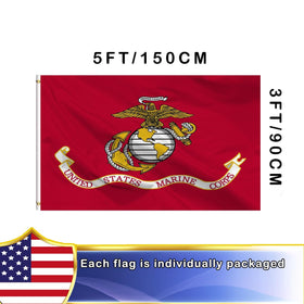 Volta Marine Corps Flag displayed outdoors on a house for patriotic decor