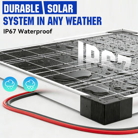 Voltset waterproof panel withstands outdoor conditions for marine use.