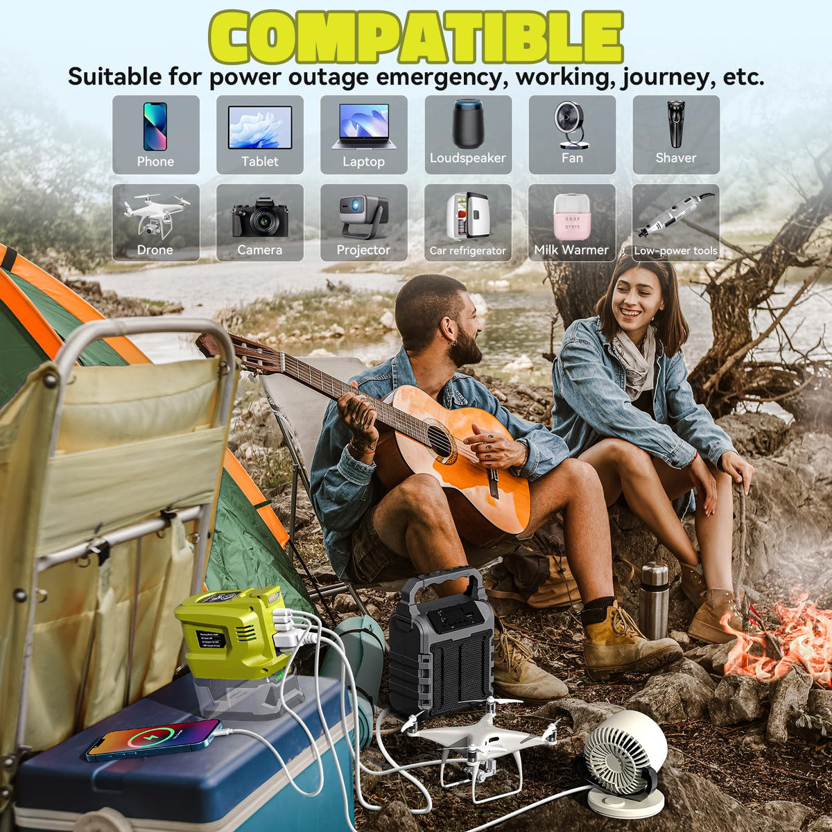 VoLtTech 200lm LED work light integrated for outdoor tasks