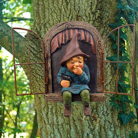 vomiceak whimsical fairy garden gnome statue for your lawn adds playful charm.
