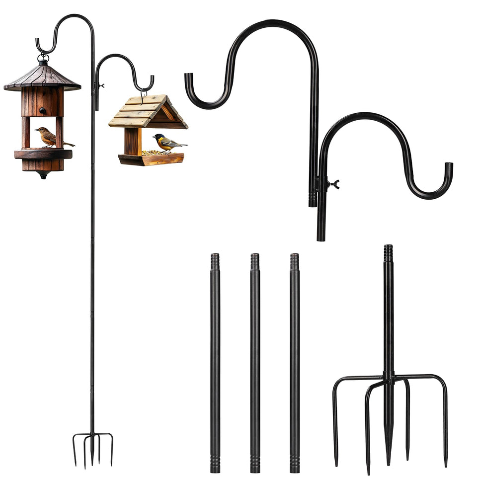 Vomsocs double shepherds hook with 5-claw base for stable setup in lawns and gardens