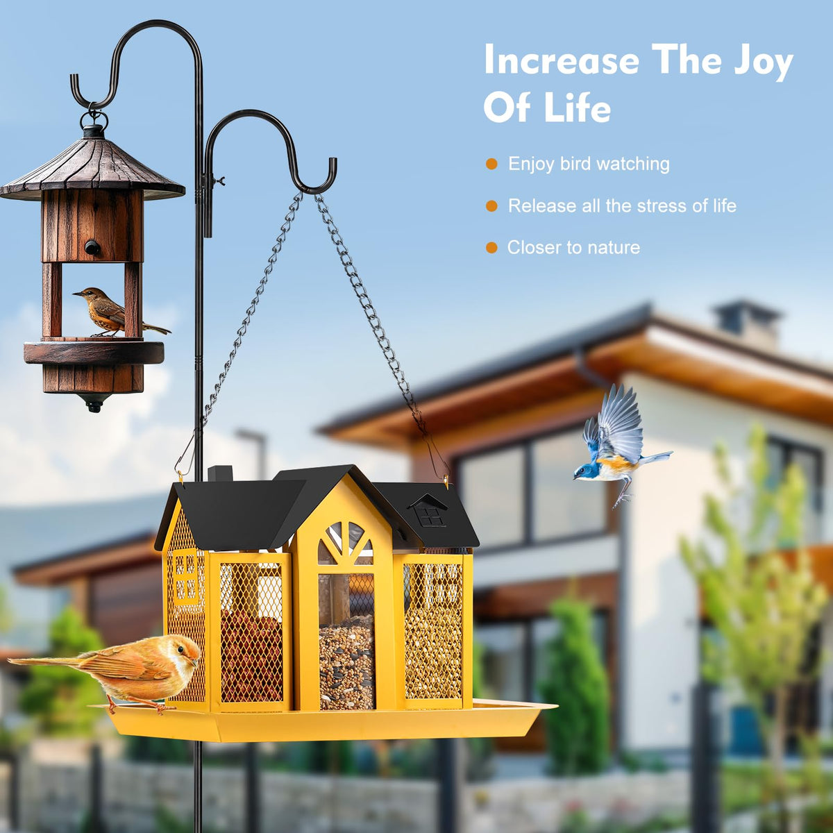Vomsocs hook deployed as garden decor for wedding or party setup