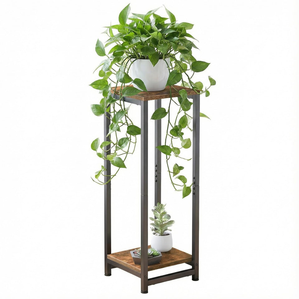 VonDream 2-tier tall plant stand front view for compact indoor greenery.