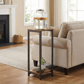 VonDream multi-function side table beside sofa doubles as plant stand.