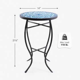 VONLUCE mosaic side table ships with clear assembly instructions.