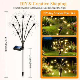 VOOKRY swaying starburst lights add dynamic ambiance to patios and yards.