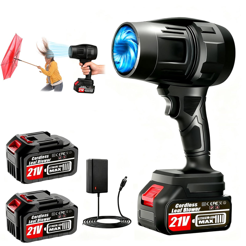 Vopot cordless leaf blower with battery pack enabling portable outdoor cleaning and car drying