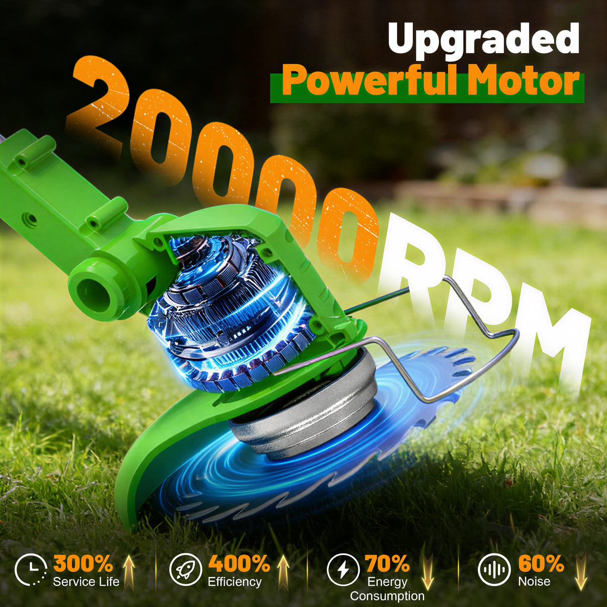 Vopot multi-angle handle enables comfortable trimming heights