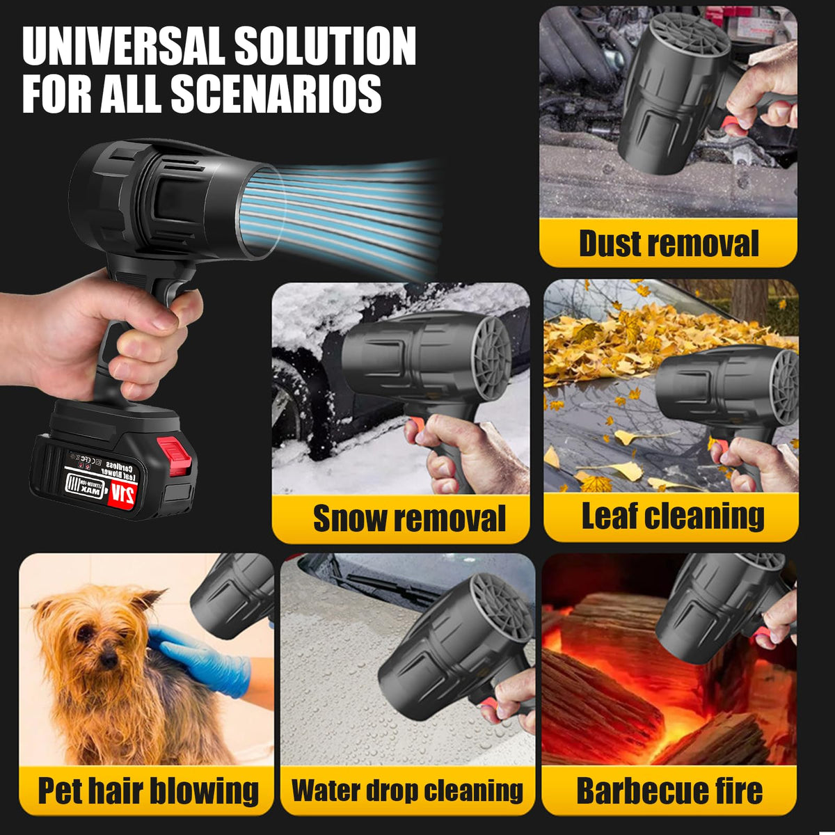Vopot compact cordless design ideal for patio and driveway cleanup