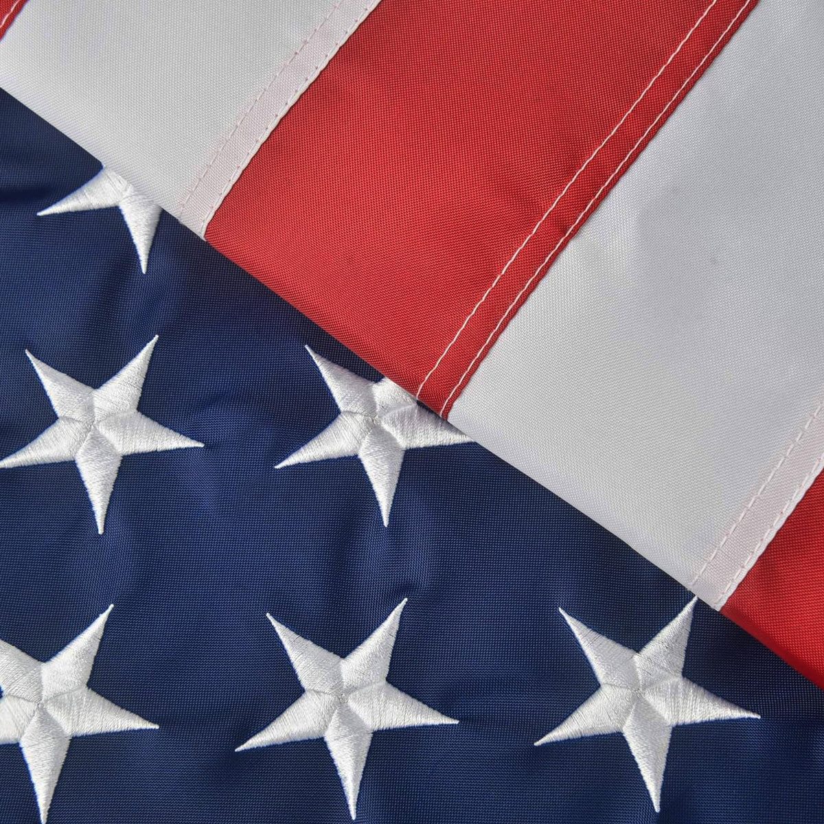 VORENUS American Flag with sewn stripes for crisp, durable contrast.