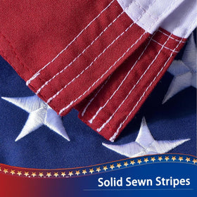 VORENUS American flag water-repellent fabric resists rain for longer life