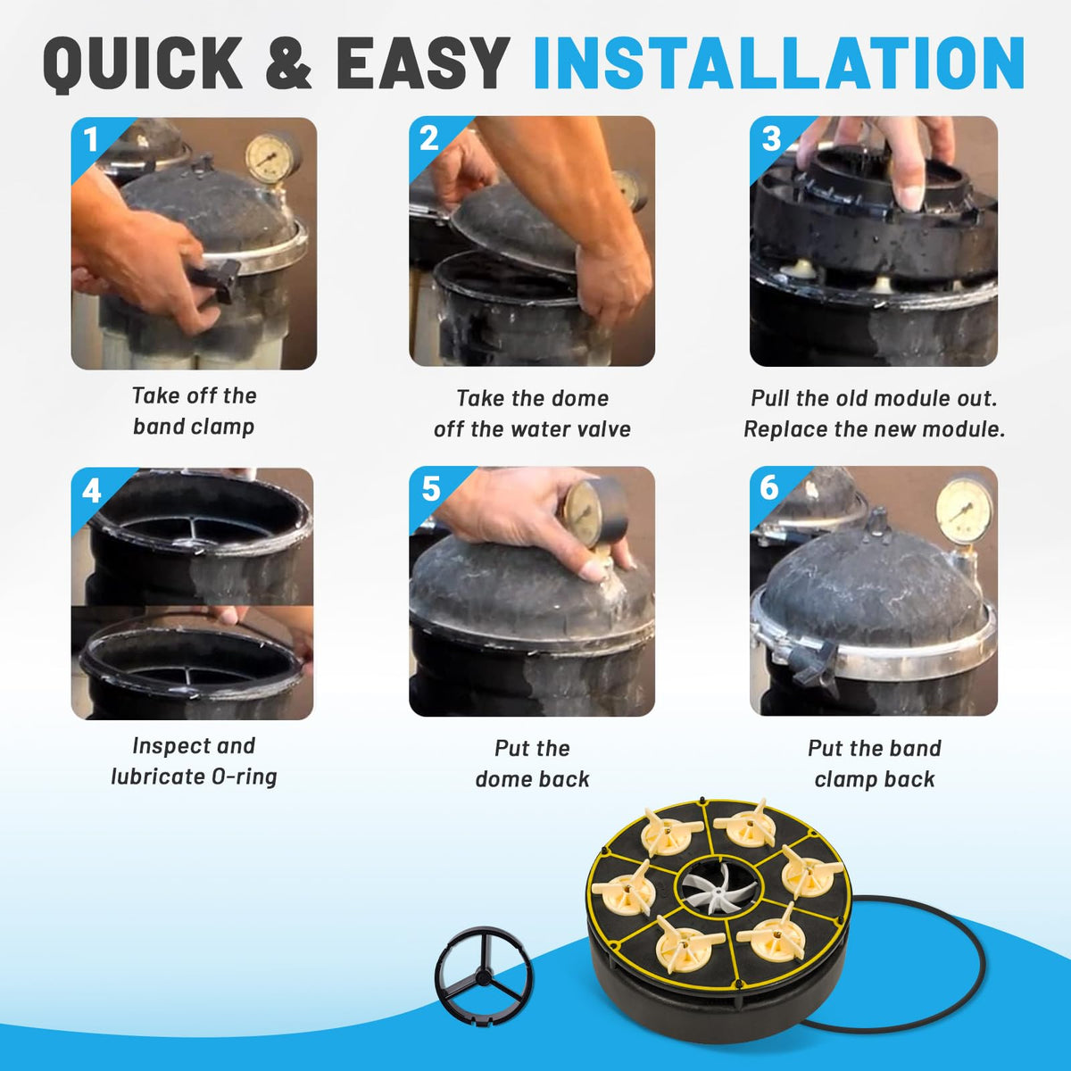 Packaged contents include valve module and o-ring for complete setup.