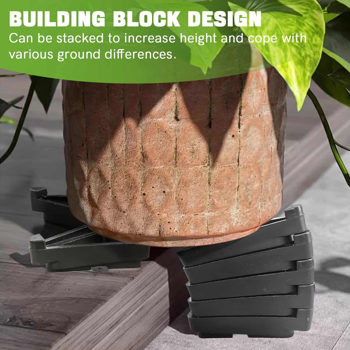 Vorregenweiss discreet design sits under pots in busy areas