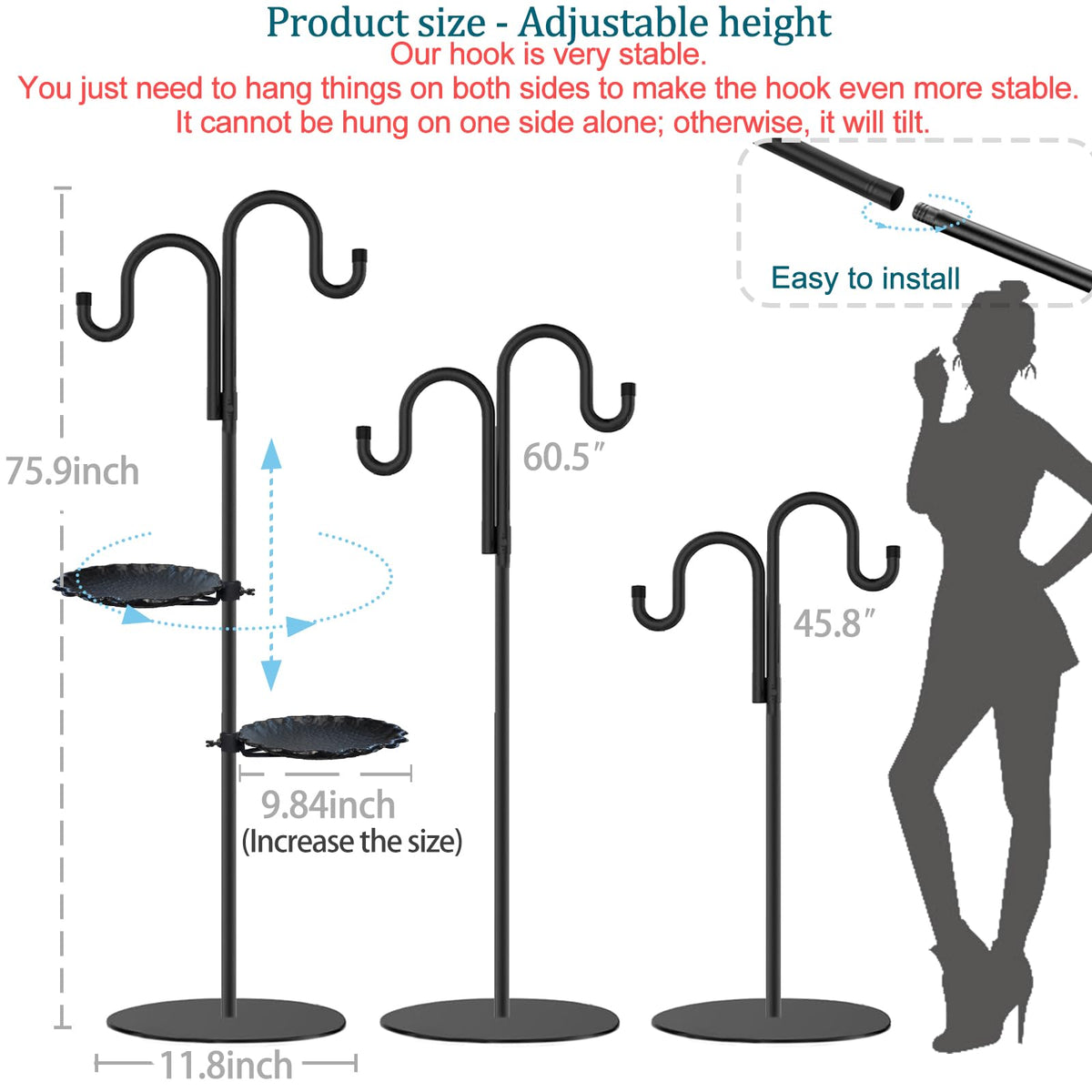Vorriop base-and-water-bag focus demonstrates added stability in windy outdoor displays.