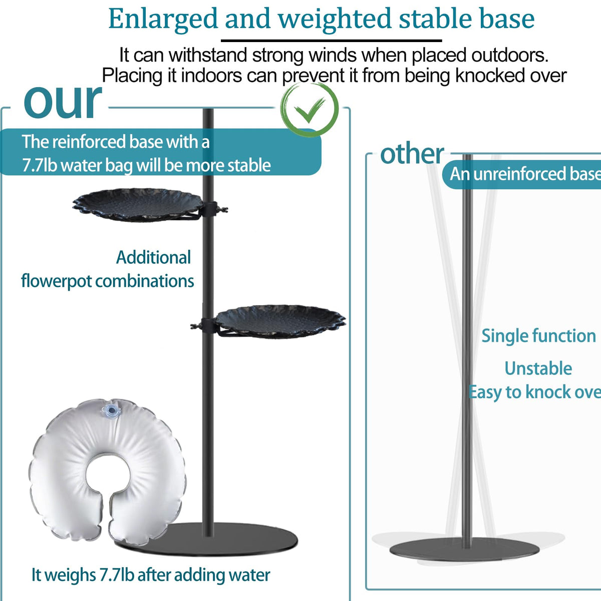 Vorriop shepherd hook suitable for indoor and outdoor gardens and balconies