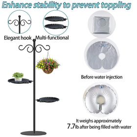 Vorriop shepherd hook supports bird feeders lanterns and wind chimes