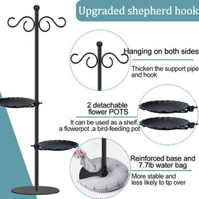 Vorriop shepherd hook rust resistant metal for lasting outdoor use