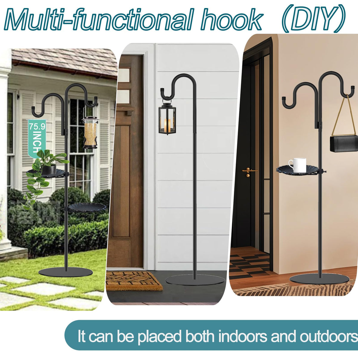 Vorriop two-detachable-racks showcase versatile plant and item storage for porch.
