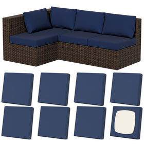 Vorshape 8Pcs stretch cushion covers for square outdoor cushions provide protection and update.