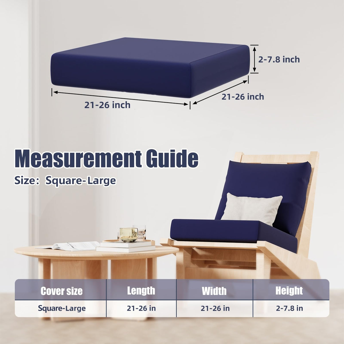 Vorshape stretch-fit elastic design smooths cushions for wrinkle-free look.