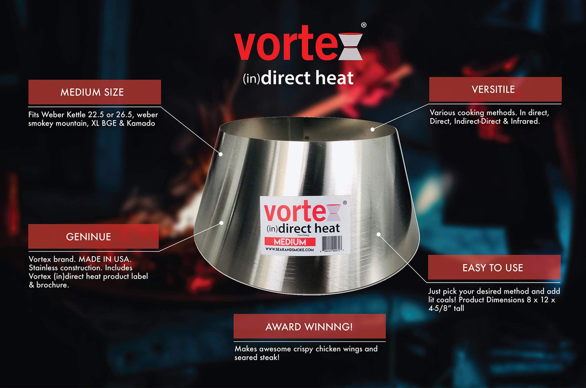 VORTEX IN DIRECT HEAT with Big Green Egg enables indirect and direct high-heat cooking