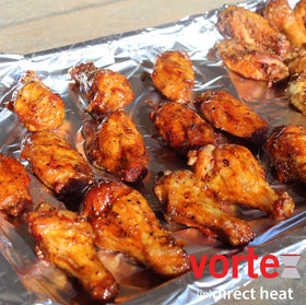 VORTEX IN DIRECT HEAT, made in the USA, adds durability and branding for grill sessions