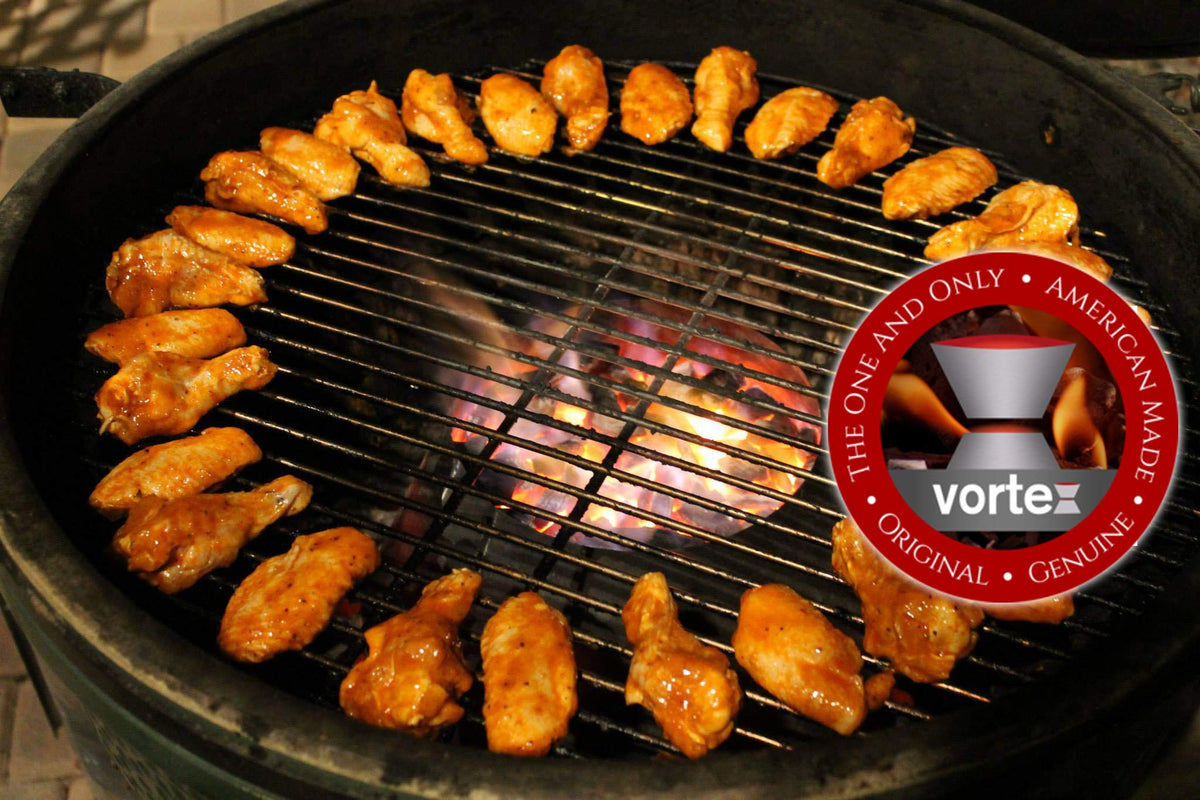 VORTEX IN DIRECT HEAT with XL Kamado enables even high-heat searing and indirect cooking