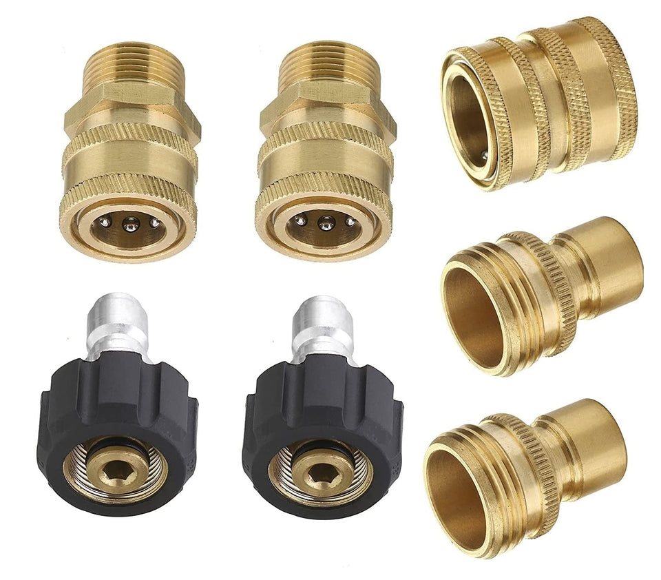 Vortxx quick connect adapter set assembly ready for hassle-free pressure washing setup.
