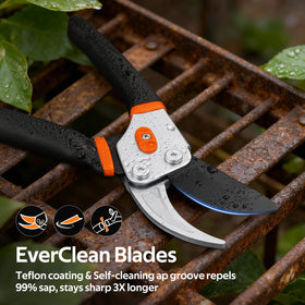 VOTREK SK5 blades with non-stick coating deliver clean cuts on roses and delicate stems.