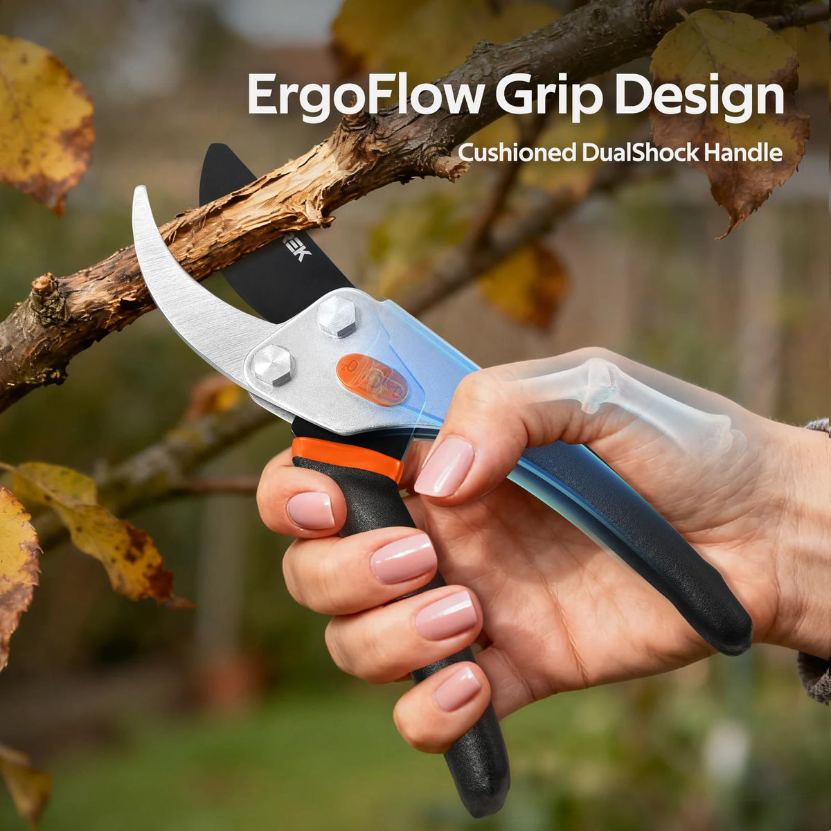 VOTREK pruning shears handle fruit-tree branches up to 0.8 inches with precision.