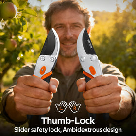 VOTREK soft-grip handles reduce hand fatigue during extended pruning tasks.