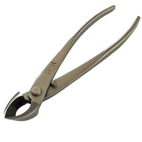 VOUIU 8inch concave cutter bonsai tool closeup showing precision edge for clean pruning