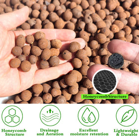 Voulosimi pebbles serving as a soil additive for better drainage and aeration